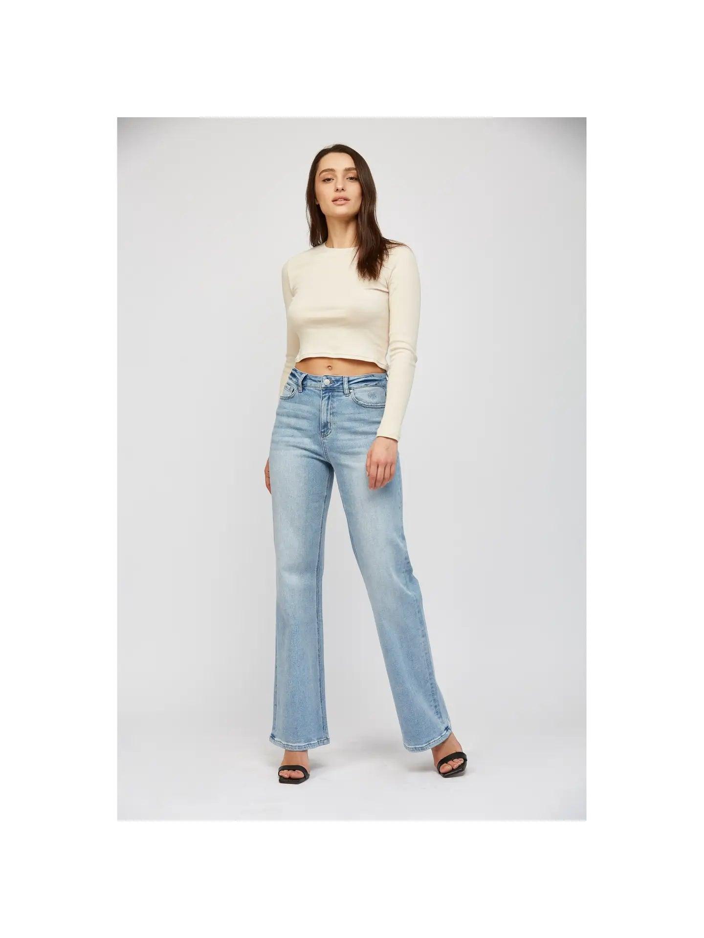 Mica Denim Super High Rise Wide Leg Jeans Product Image