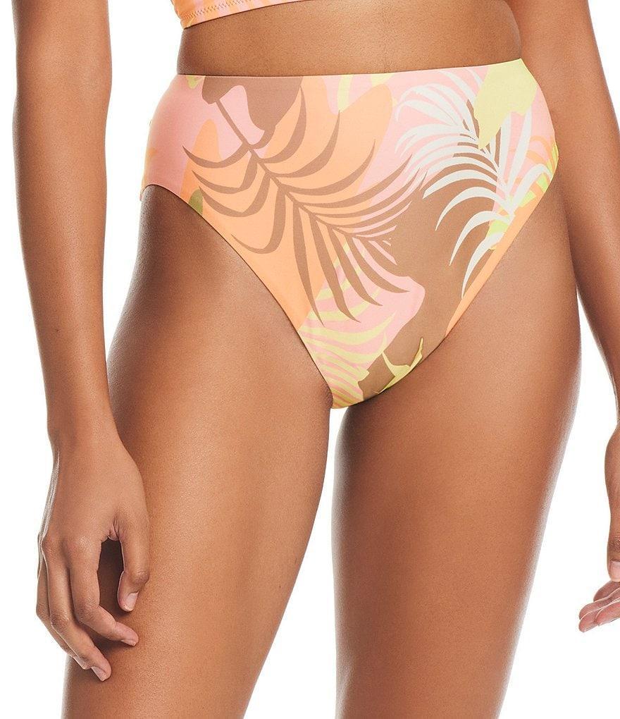 Sanctuary Camo Palm Leaf Print High Waist High Leg Hipster Swim Bottom Product Image