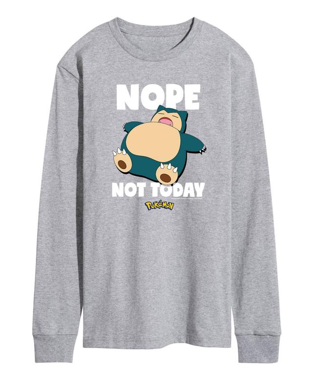 Mens Pokemon Nope Not Today Long Sleeve Black Product Image