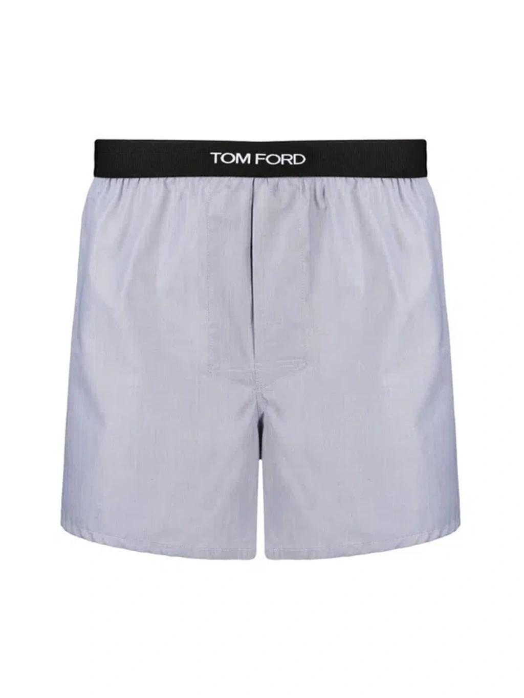 TOM FORD Logo-waistband Boxers In Grey Product Image