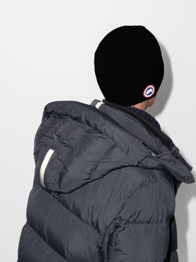 CANADA GOOSE Arctic Disc Ribbed-knit Beanie In Nero Product Image