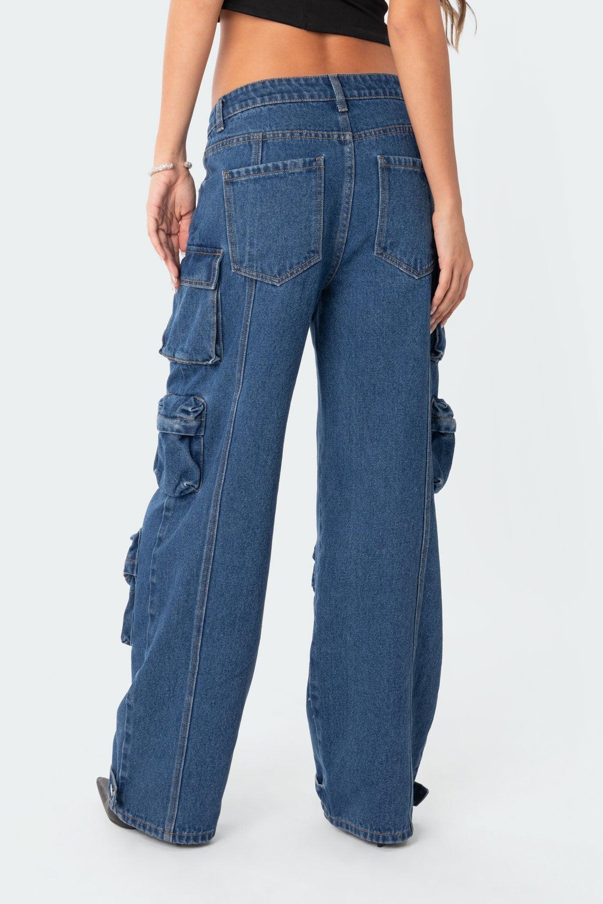 Oversized Boyfriend Cargo Jeans Product Image