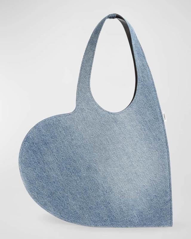 Mini Heart Denim Tote Bag Product Image