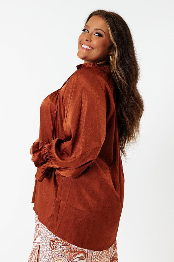 Really Dreamy Shift Top In Rust Curves Product Image