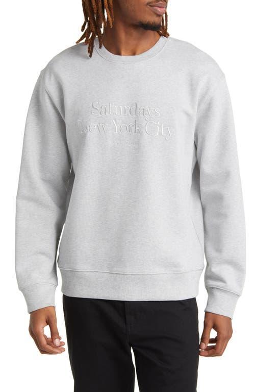 SATURDAYS NYC Bowery Miller Standard Crew in Grey. - size L (also in M, S, XL/1X) Product Image