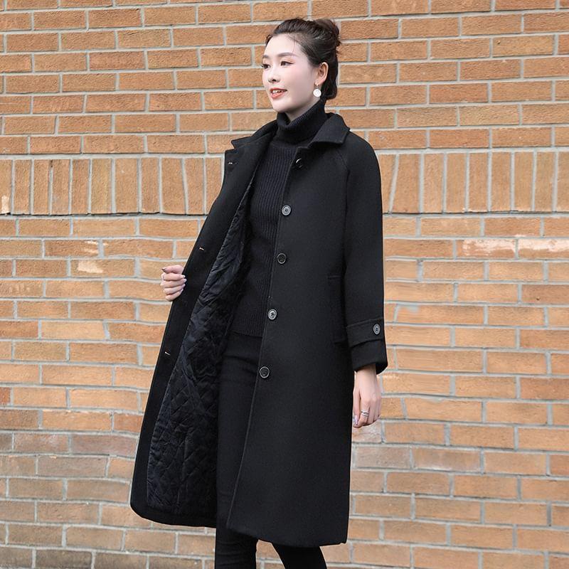 Plain Button-Up Coat Product Image