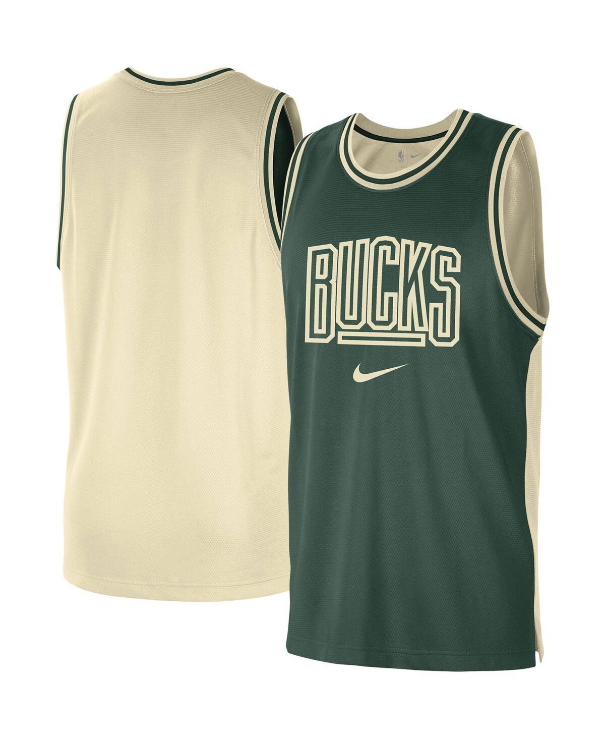 Mens Nike Hunter Green Milwaukee Bucks Courtside Versus Force Split Dna Performance Mesh Tank Top - Hunter Green Product Image