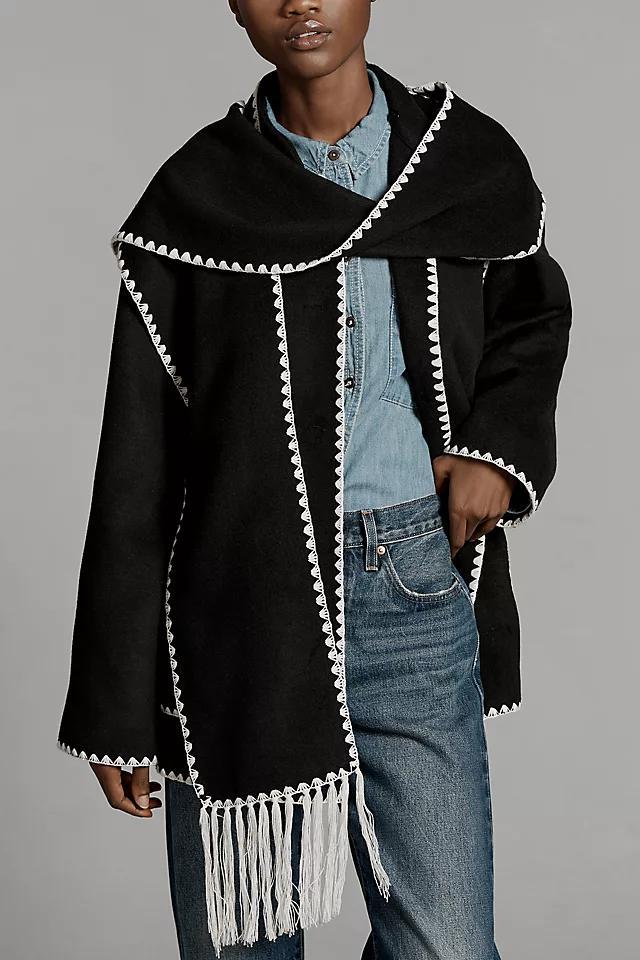 Avec Les Filles Whipstitch Scarf Coat Product Image