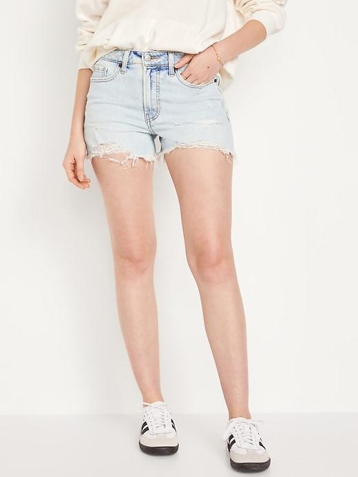 High-Waisted OG Jean Shorts -- 3-inch inseam Product Image