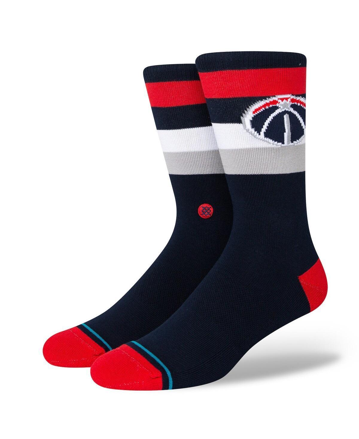 Stance Washington Wizards Stripe Crew Socks, Mens Blue Product Image