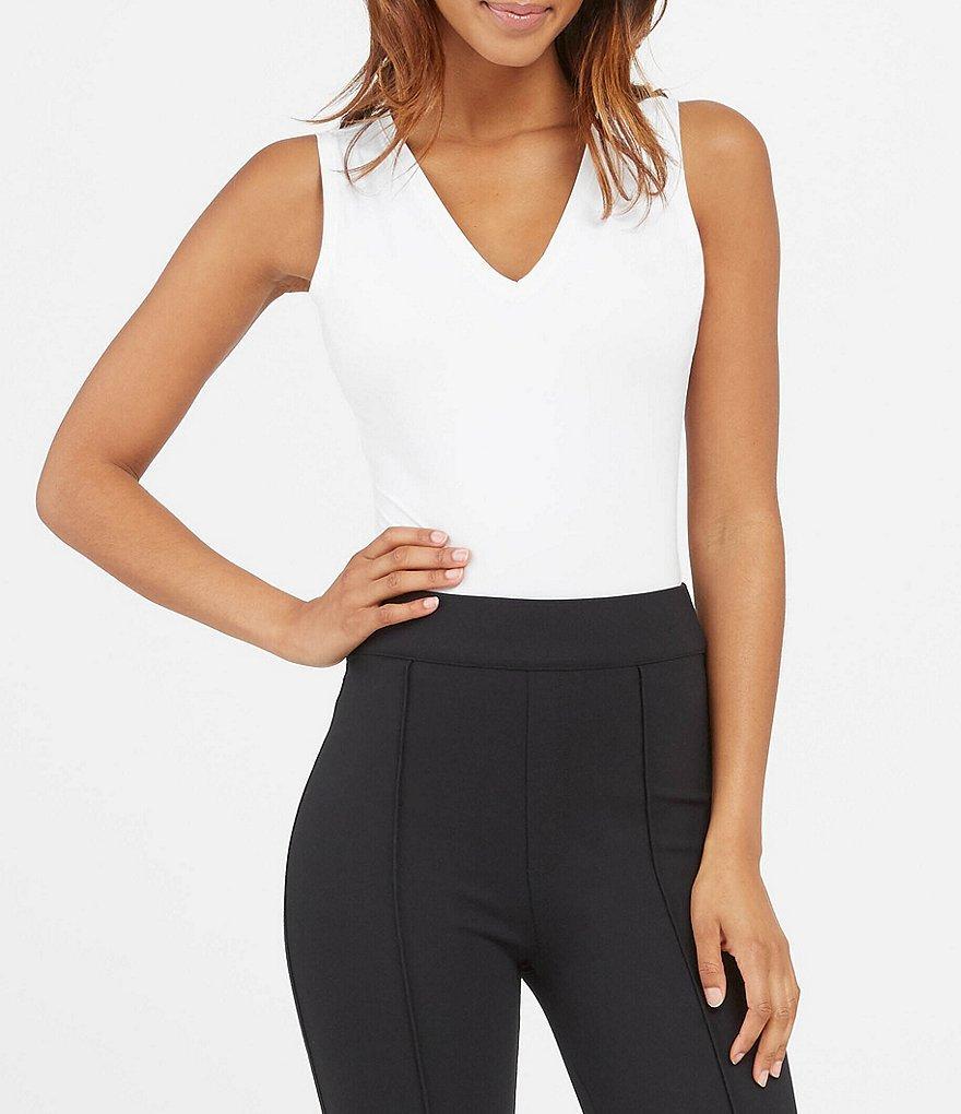 Spanx V-Neck Tummy-Smoothing Modern Tank Bodysuit Product Image