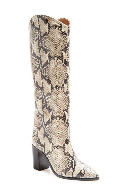 Womens Analeah Snake-Embossed Leather Tall Boots Product Image