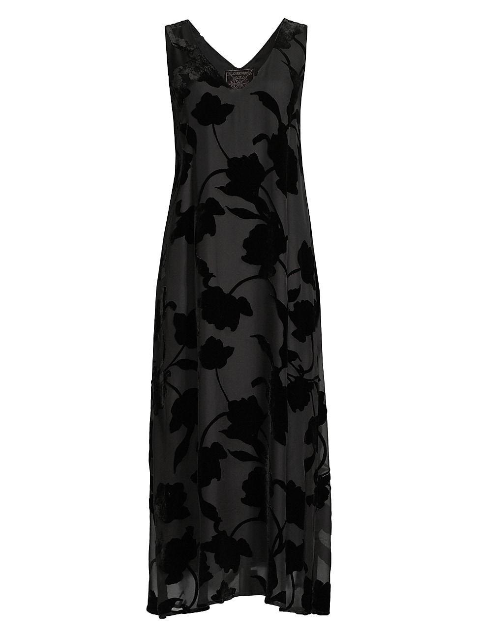 Womens Queen Shadow Velvet Midi-Dress Product Image