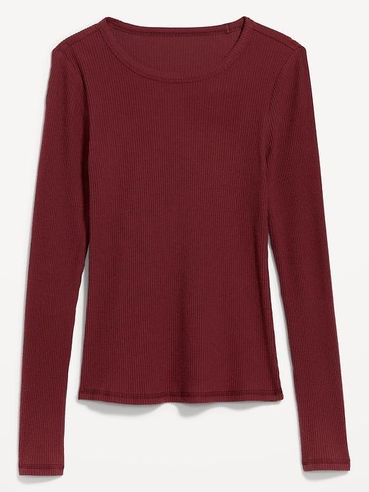 Plush-Knit Long-Sleeve T-Shirt Product Image