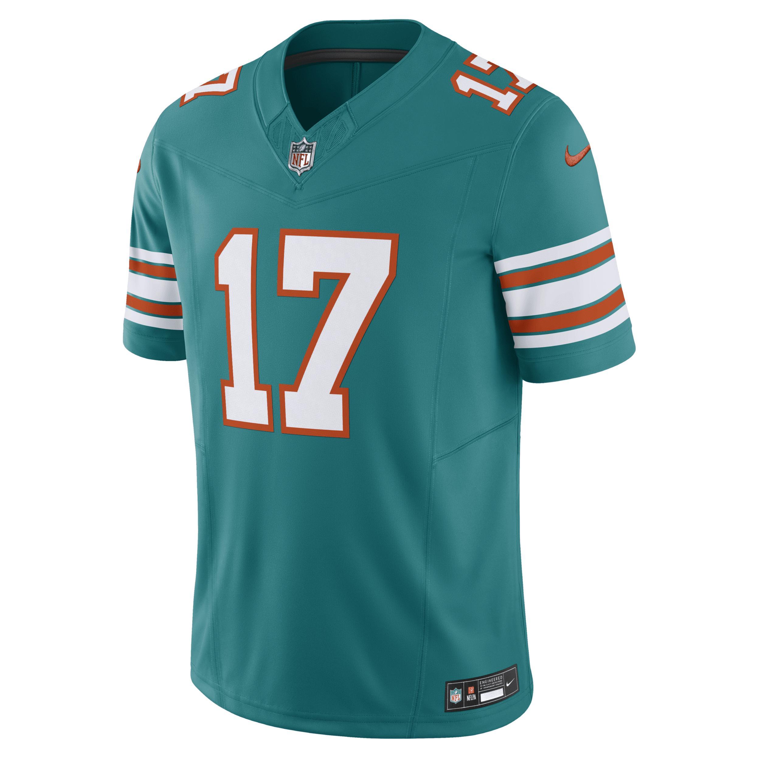 Mens Nike Jaylen Waddle Aqua Miami Dolphins Vapor F.U.S.E. Limited Alternate 1 Jersey Turquoise A Product Image