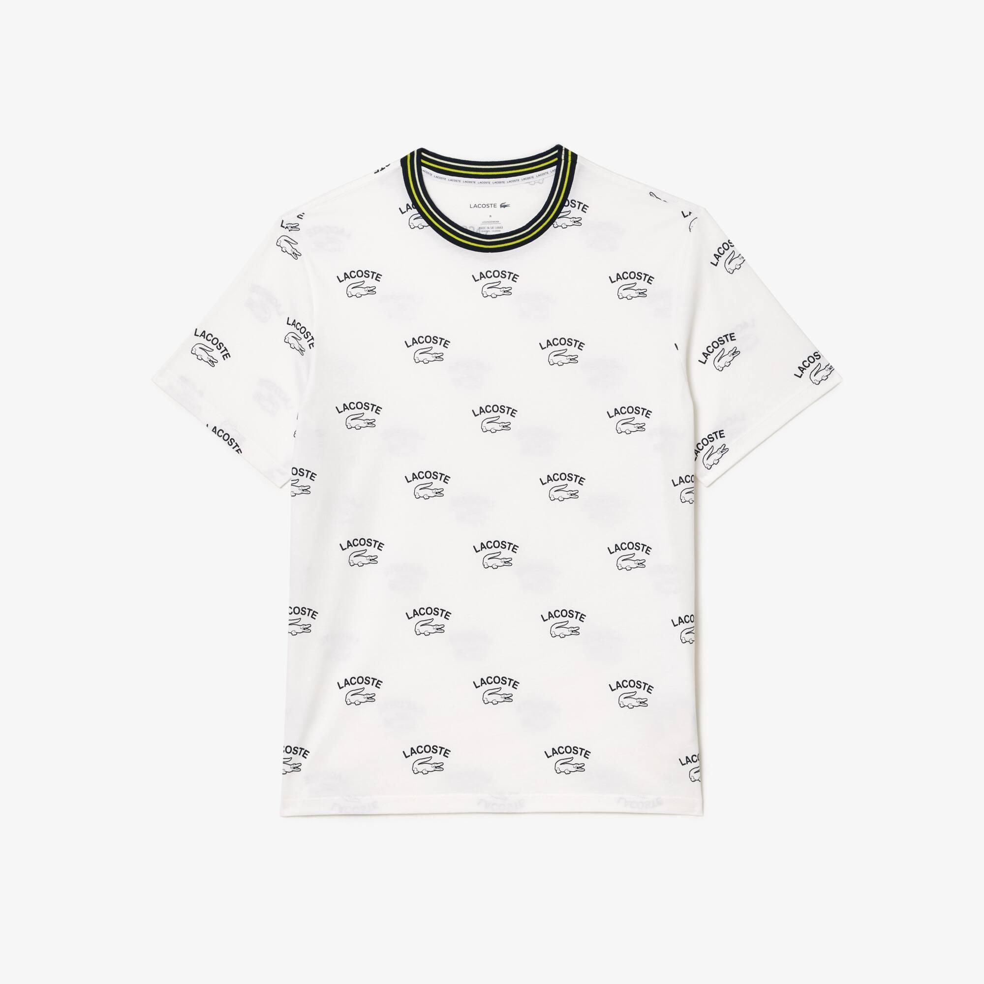 Cotton All-Over Print Loungewear T-shirt Product Image