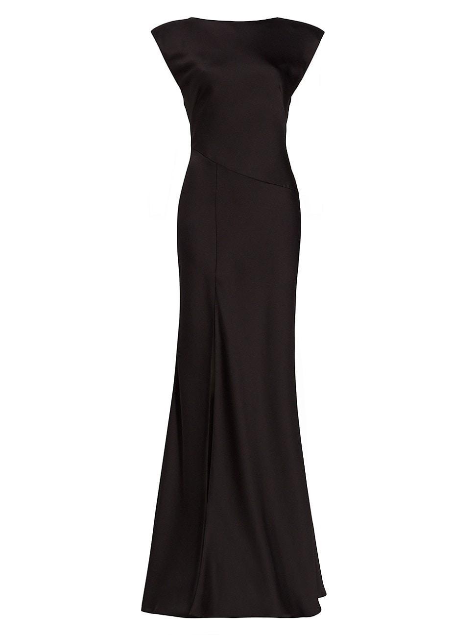 Womens Joanna Satin Cowl-Back Gown Product Image