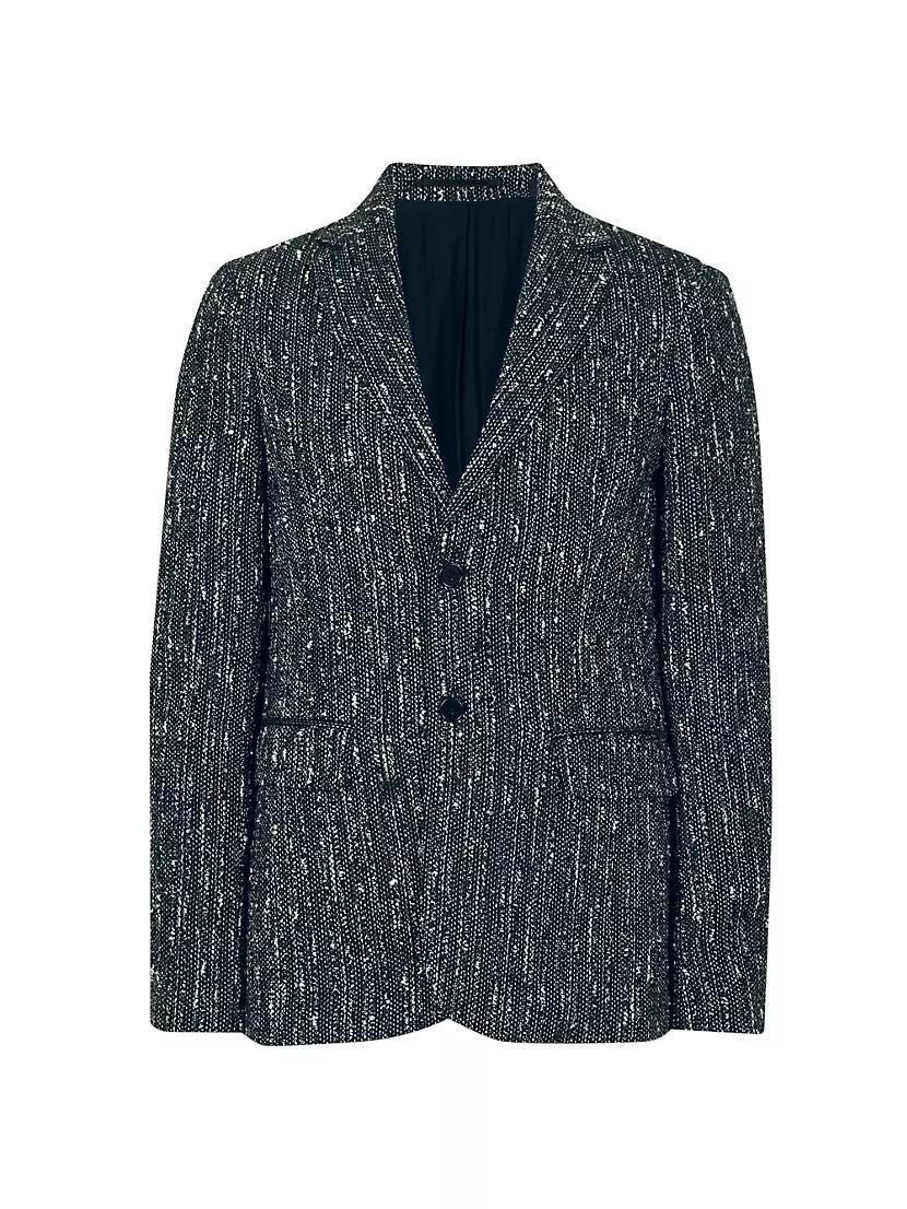 Argyll Cotton & Wool-Blend Bouclé Two-Button Blazer Product Image