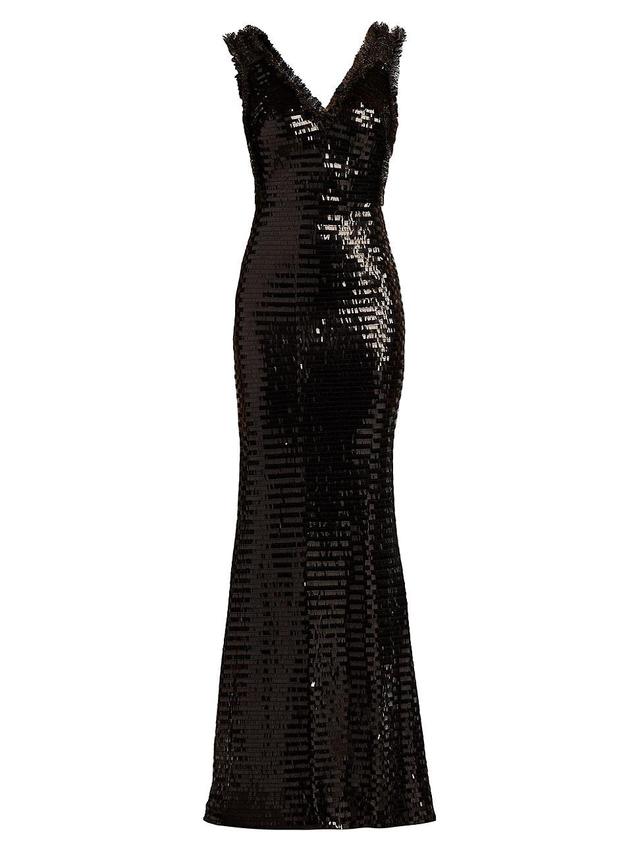 SHO by Tadashi Shoji Sequin Ruffle Mermaid Gown Product Image