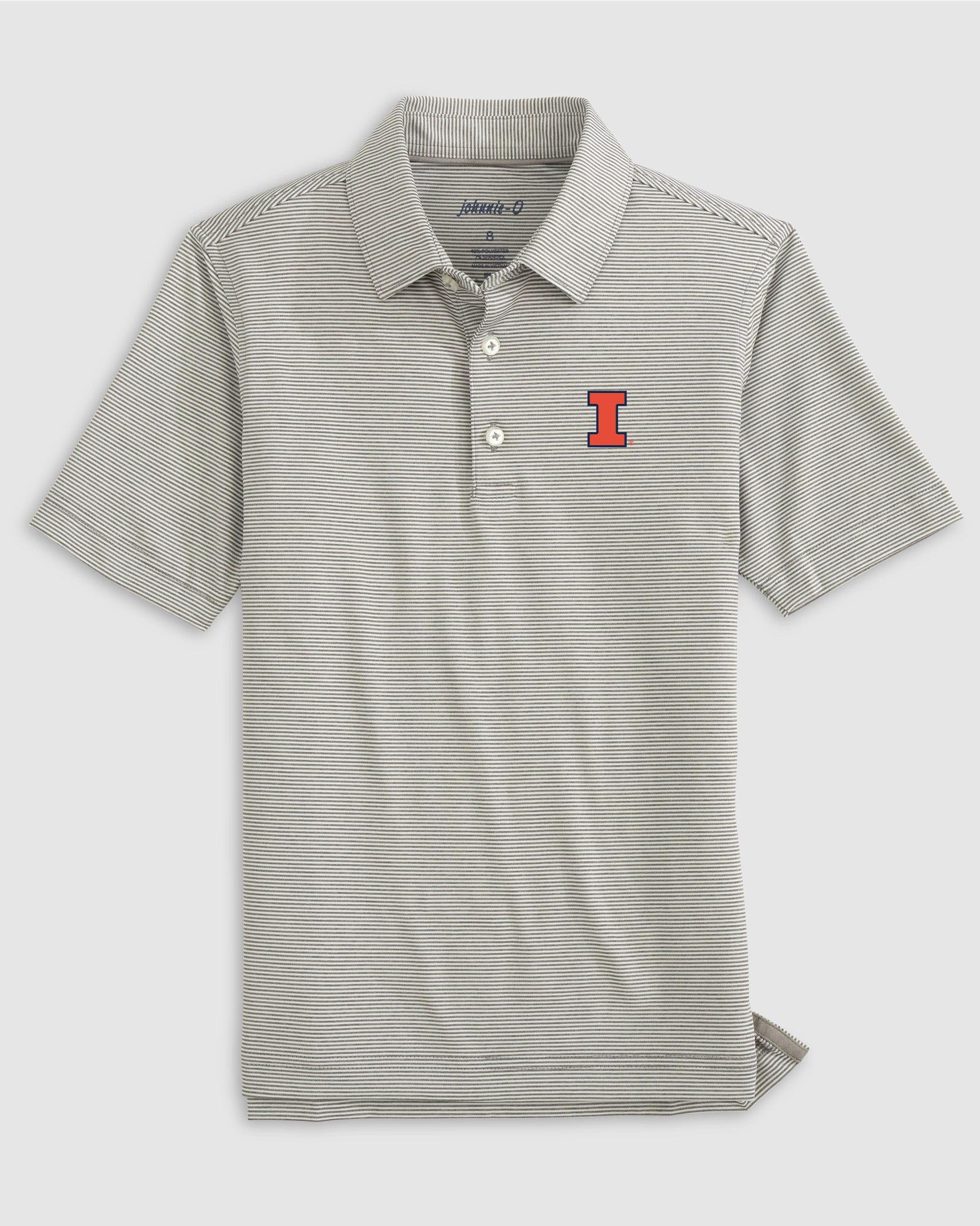 johnnie-O Illinois Lyndonn Jr. Striped Jersey Performance Polo Product Image