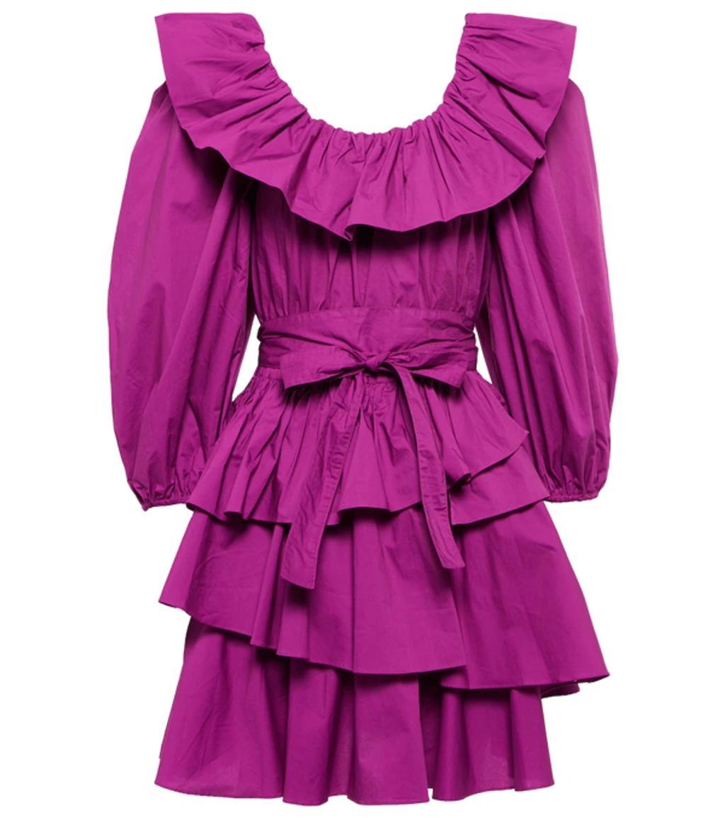 Giselle Ruffle-detail Dress In Orchid product image