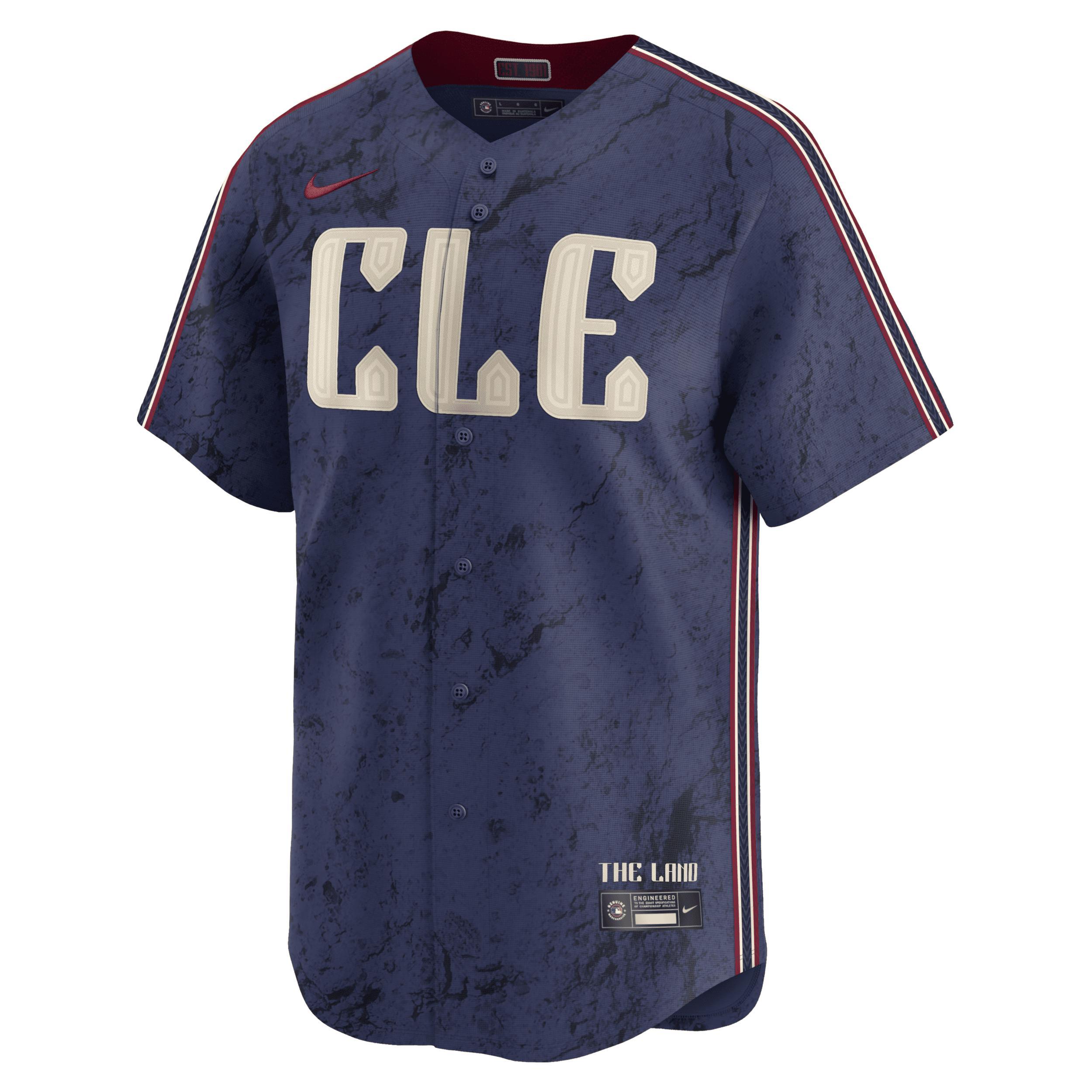 Shane Bieber Cleveland Guardians City Connect Nike Mens Dri-FIT ADV MLB Limited Jersey Product Image