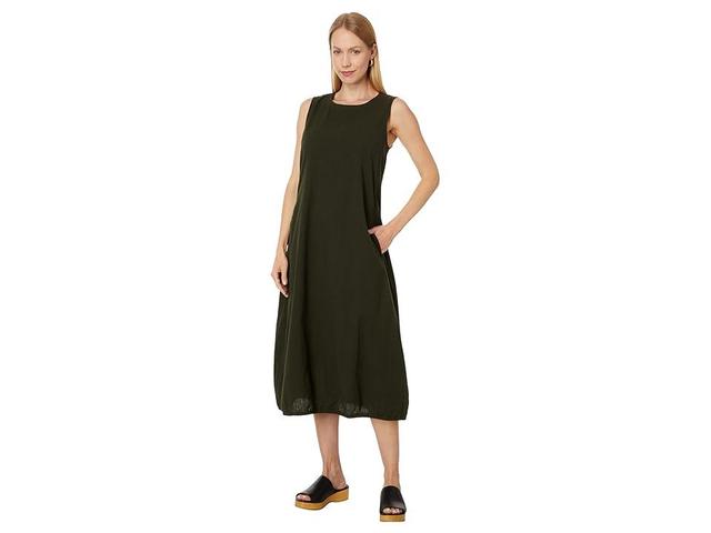 Eileen Fisher Lantern Dress (Seaweed) Women's Clothing Product Image