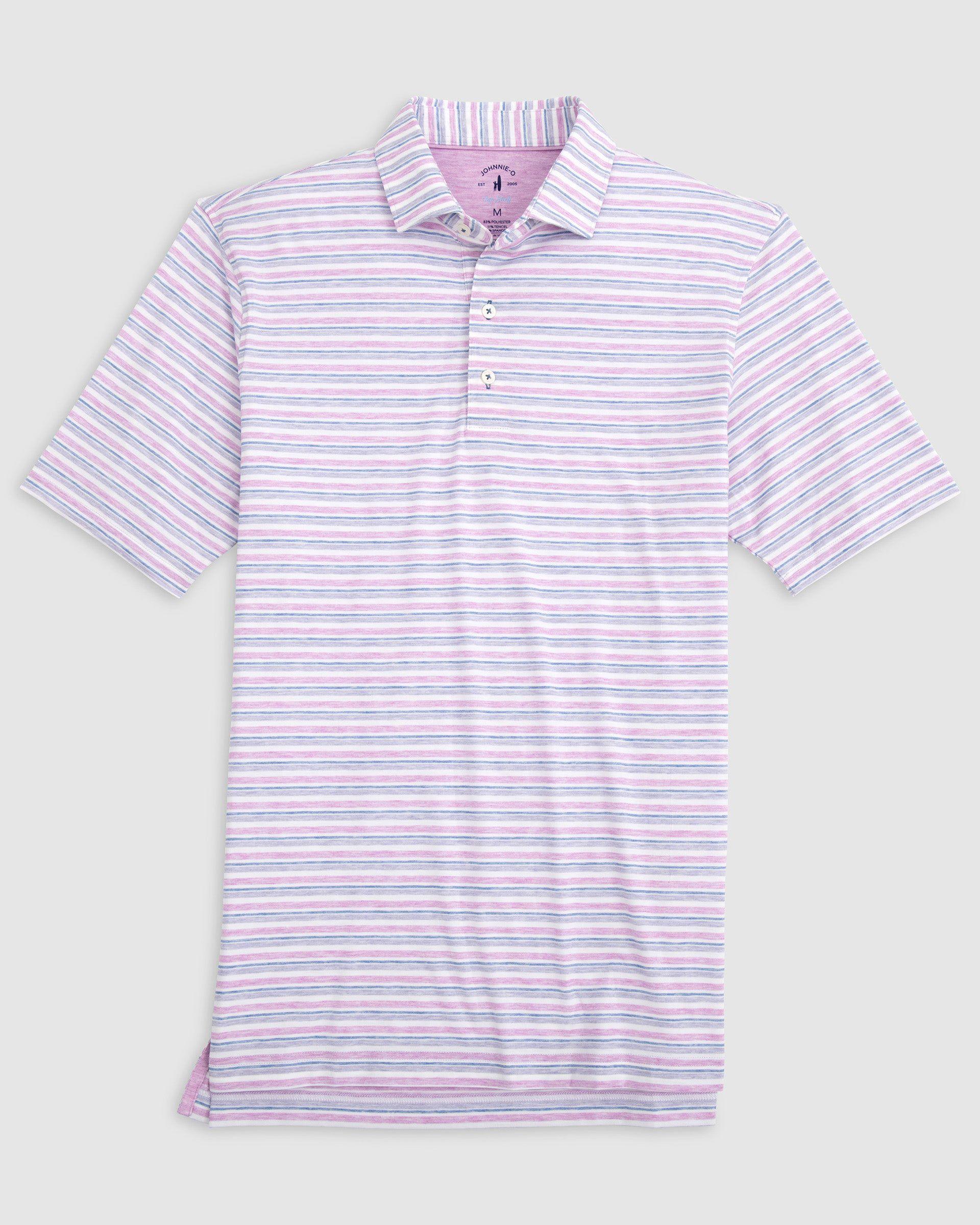 johnnie-O Malcom Striped Top Shelf Performance Polo Product Image