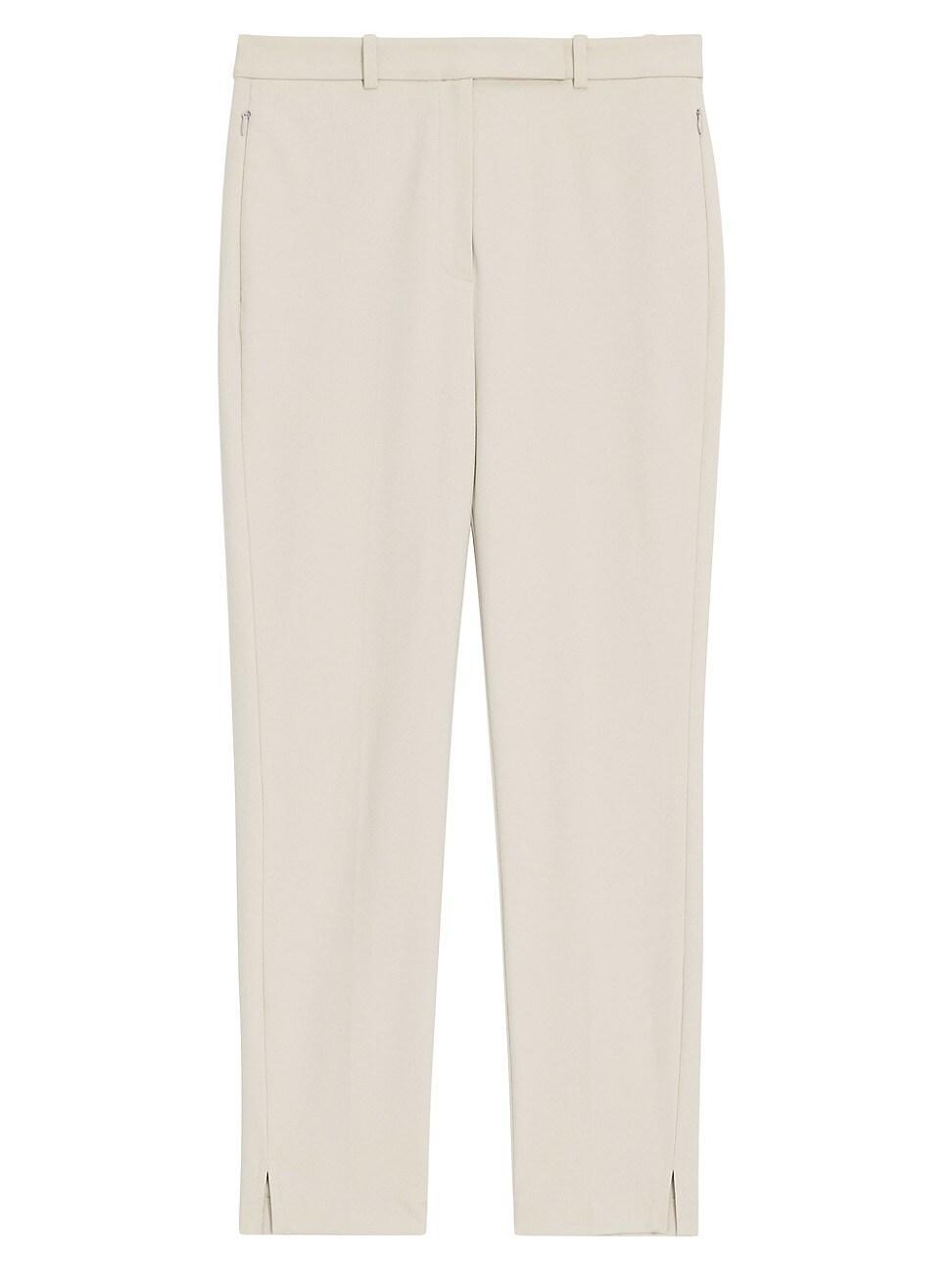 Womens High-Ride Cotton-Blend Tapered Pants Product Image