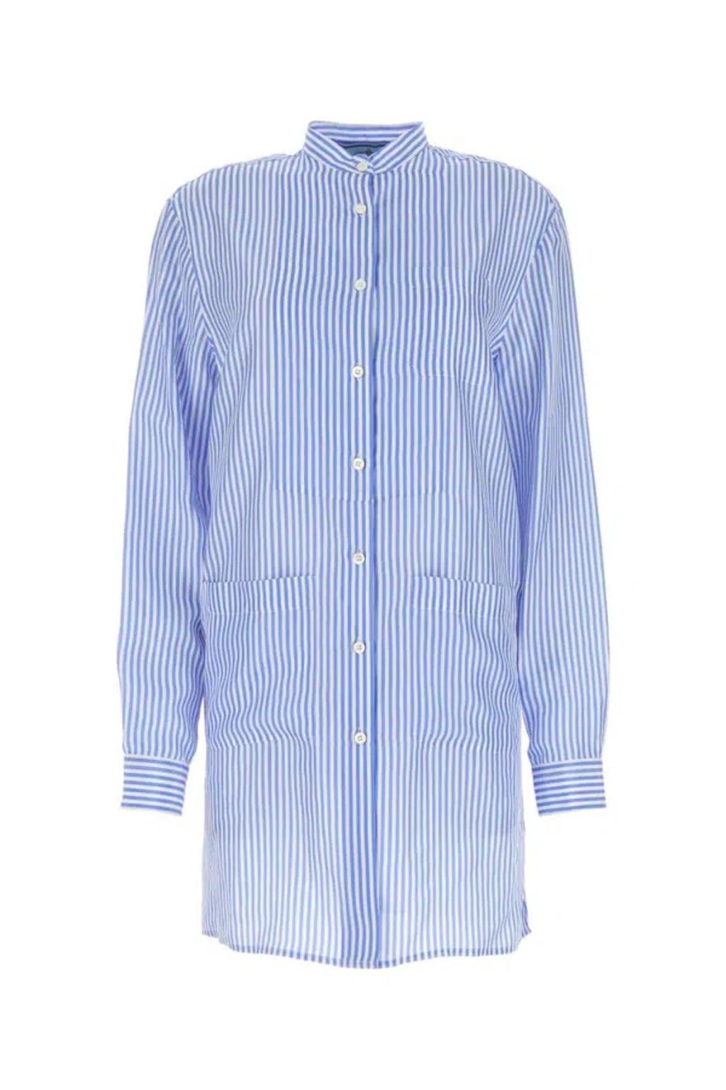 Striped Button In Blue product image