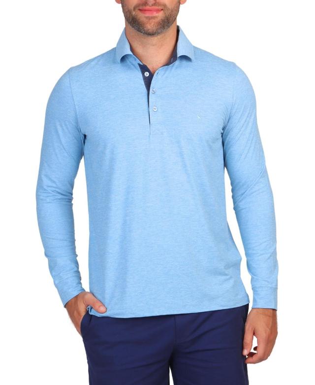 Tailorbyrd Mens Brushed Melange Long Sleeve Polo Product Image