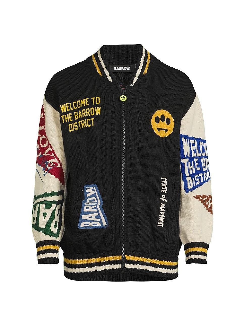 Mens Knitted Collegiate Varsity Jacket Product Image