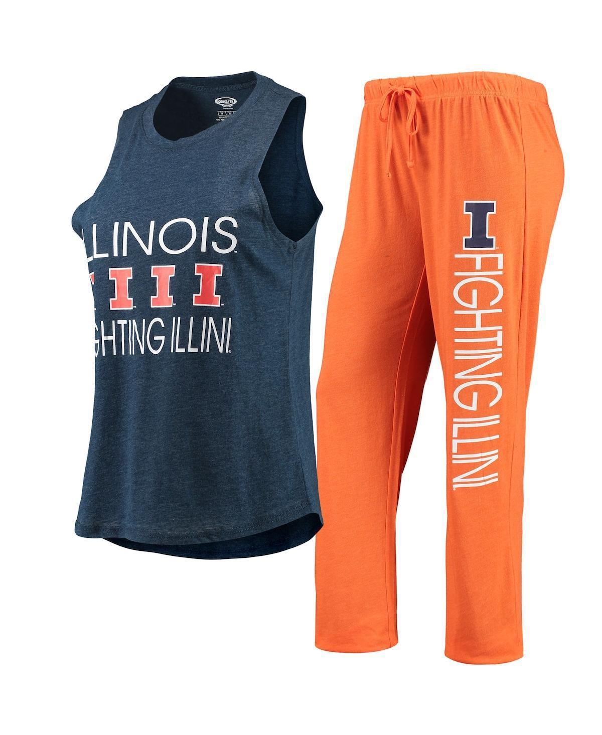 Womens Concepts Sport /Navy Illinois Fighting Illini Tank Top & Pants Sleep Set Product Image