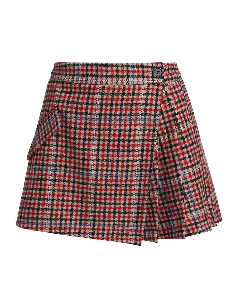 Womens Adriana Plaid Pleated Miniskirt Product Image