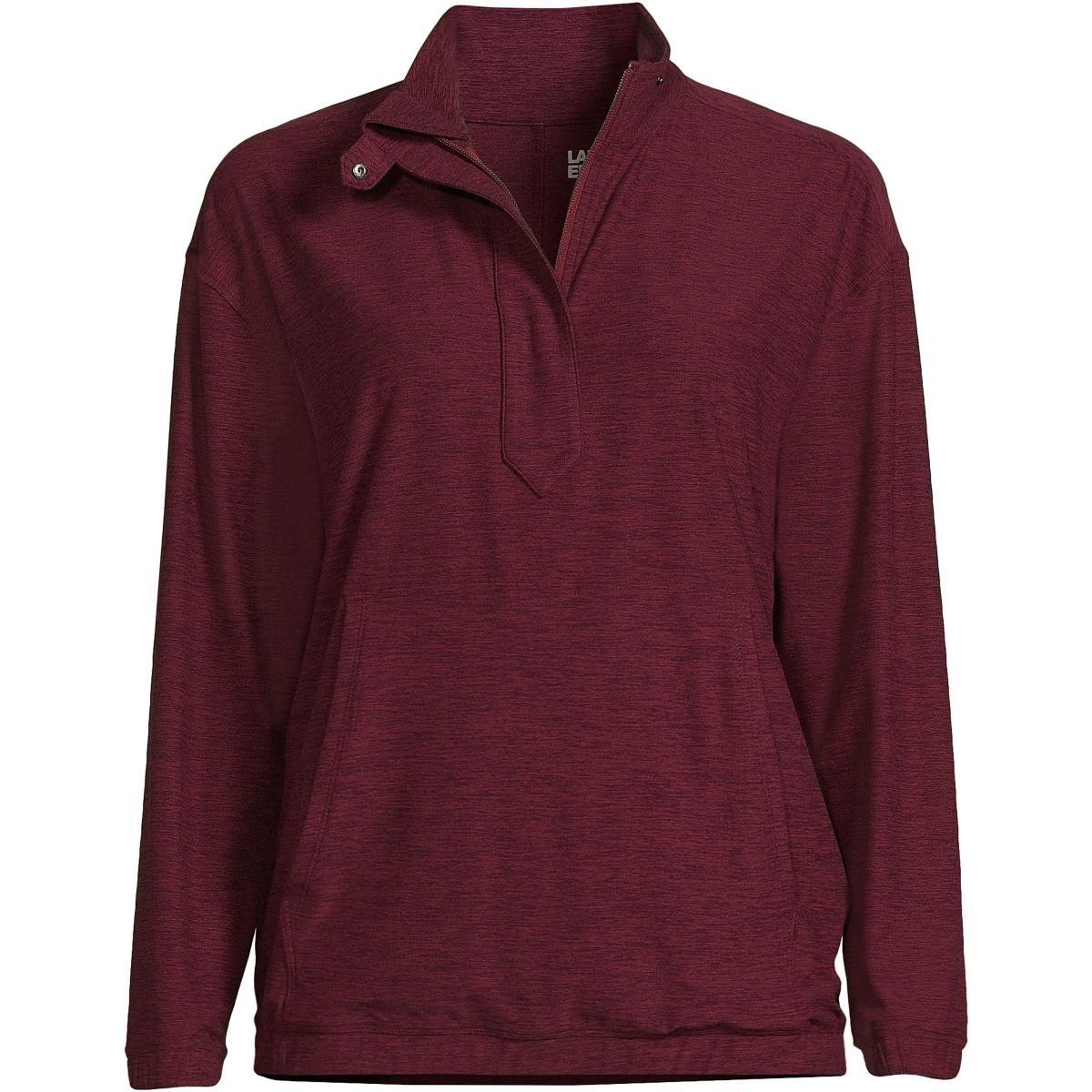 Womens Lands End Performance UPF 50 Quarter Zip Pullover Product Image