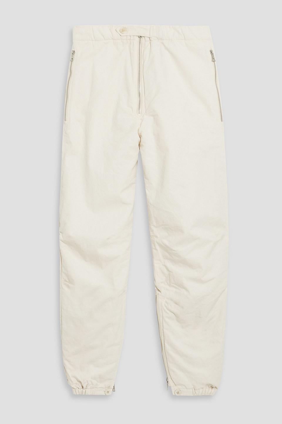 Cotton-twill Cargo Pants In Ecru Product Image