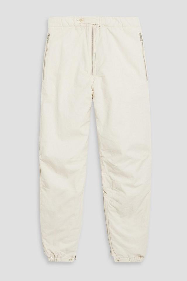 Cotton-twill Cargo Pants In Ecru Product Image