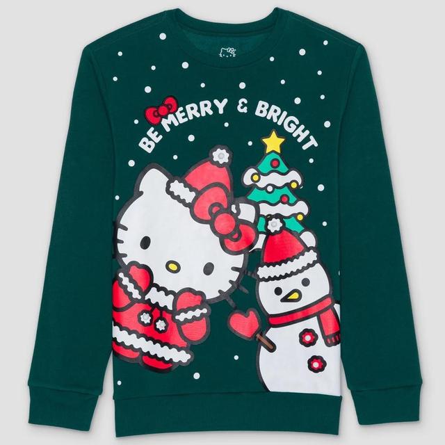 Mens Merry Pom Fleece Crewneck Pullover Sweatshirt Product Image