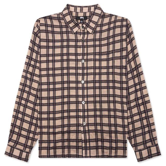 Sonoma Plaid L/S Shirt - Tan Male Product Image