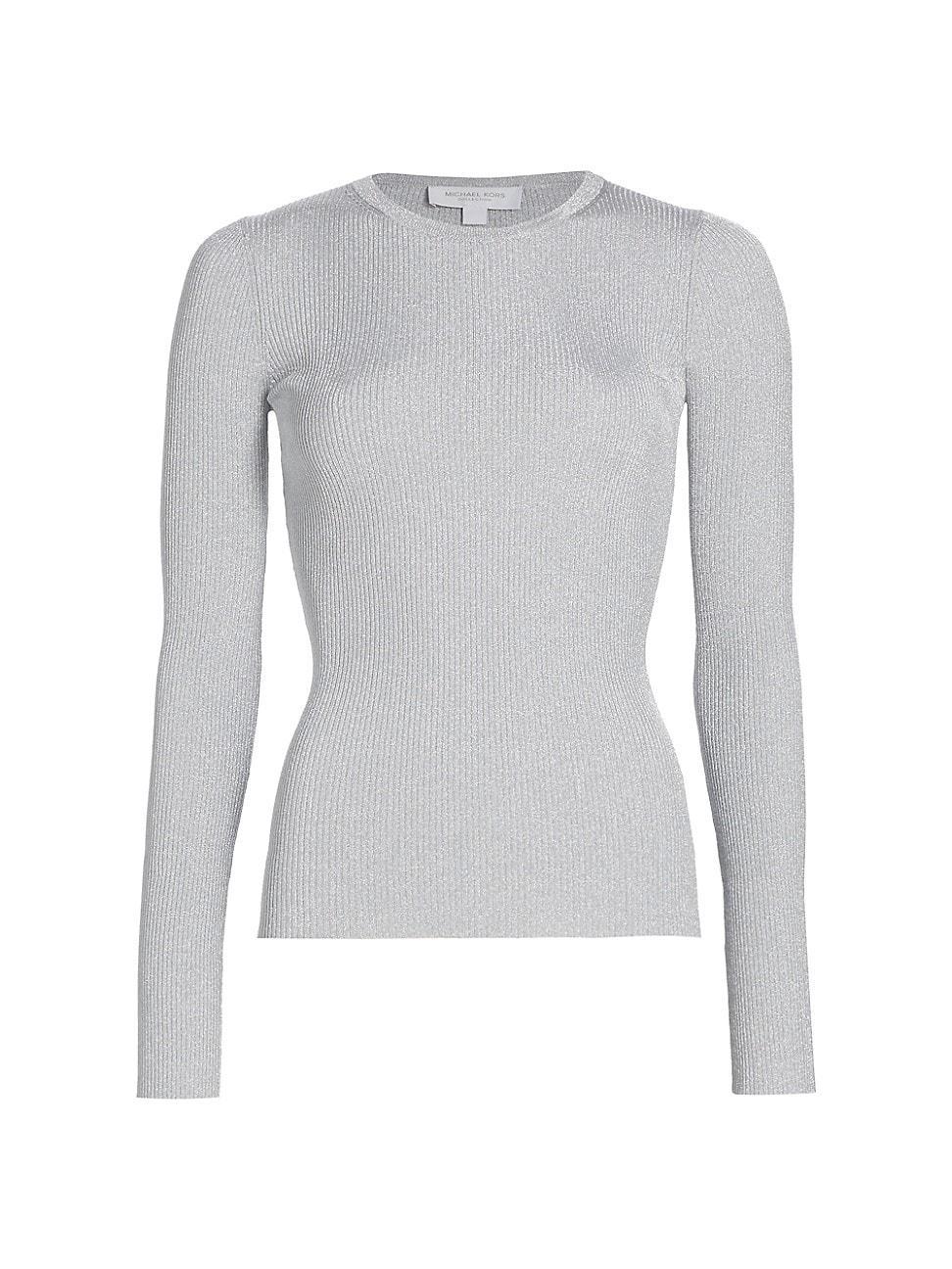 Womens Hutton Metallic-Knit Top Product Image