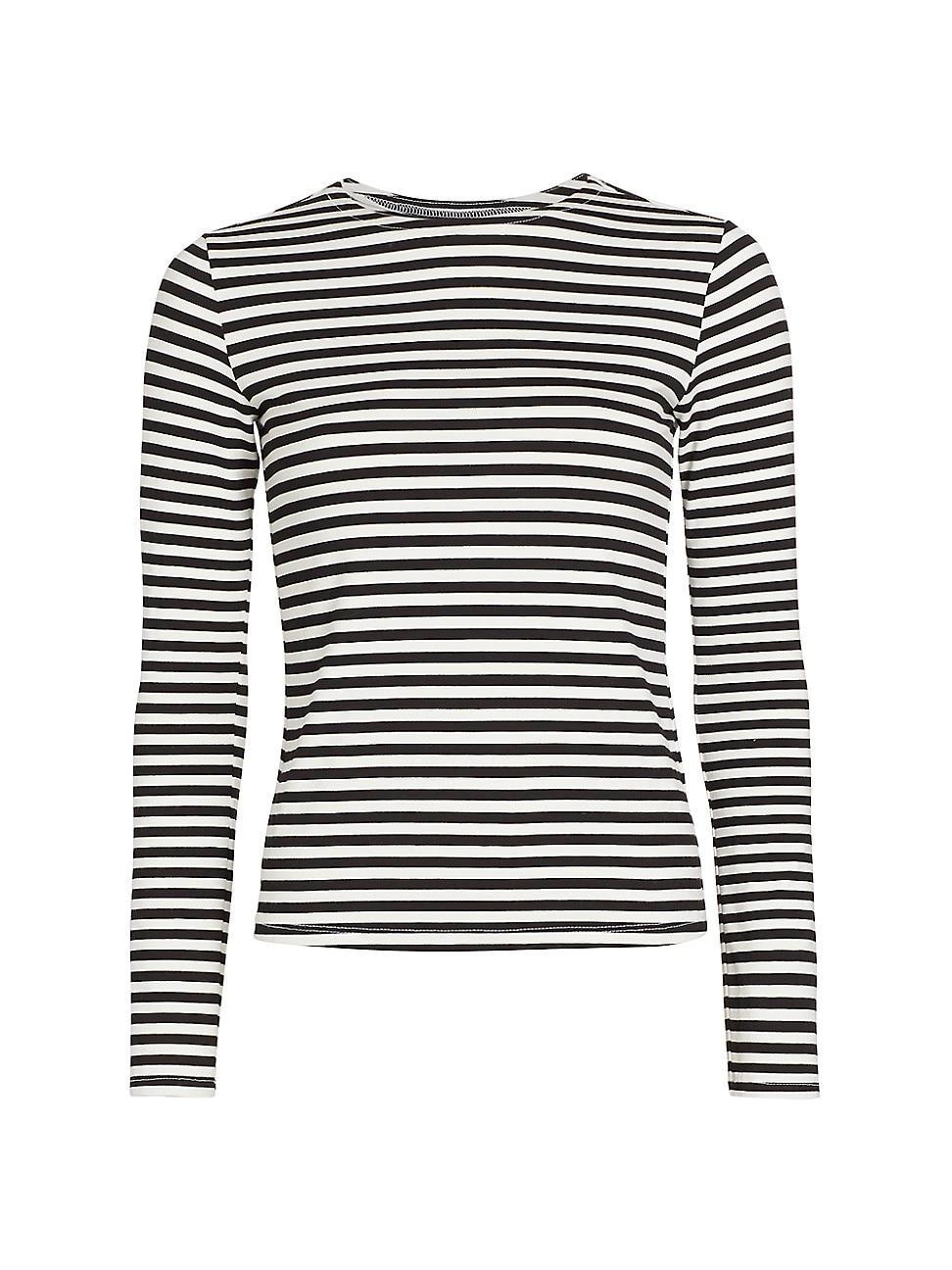 Womens Tess Striped Crewneck Top Product Image