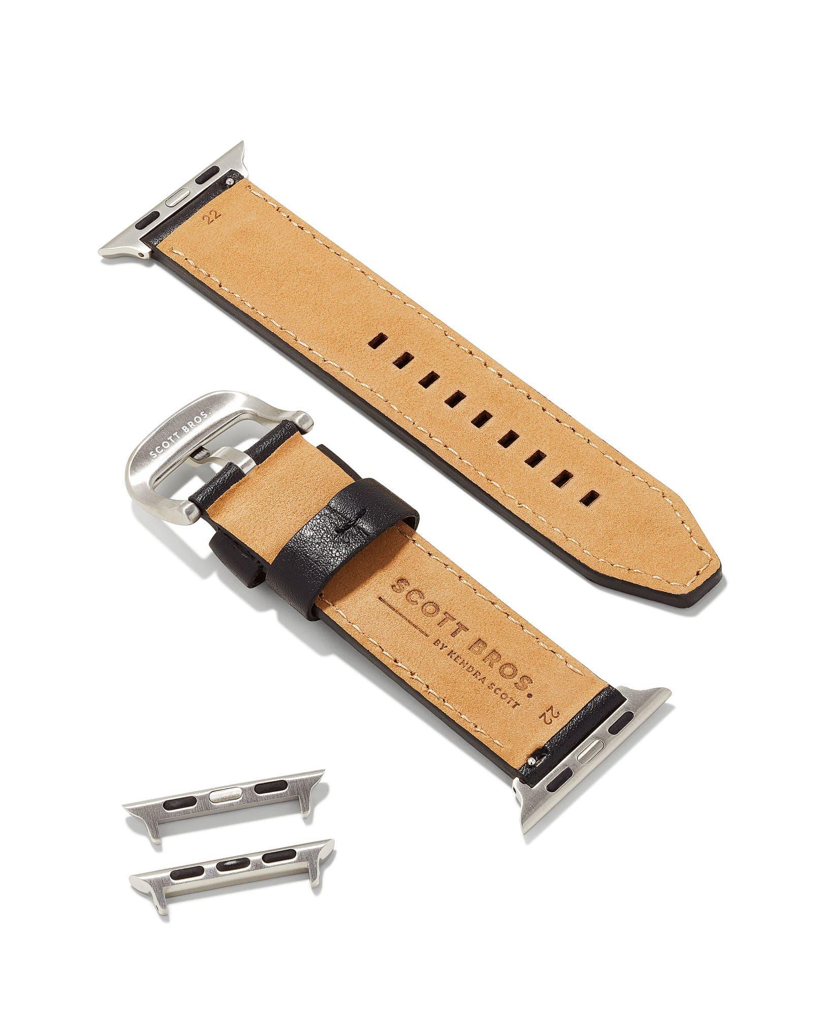 Evans Leather Watch Band in Black Product Image