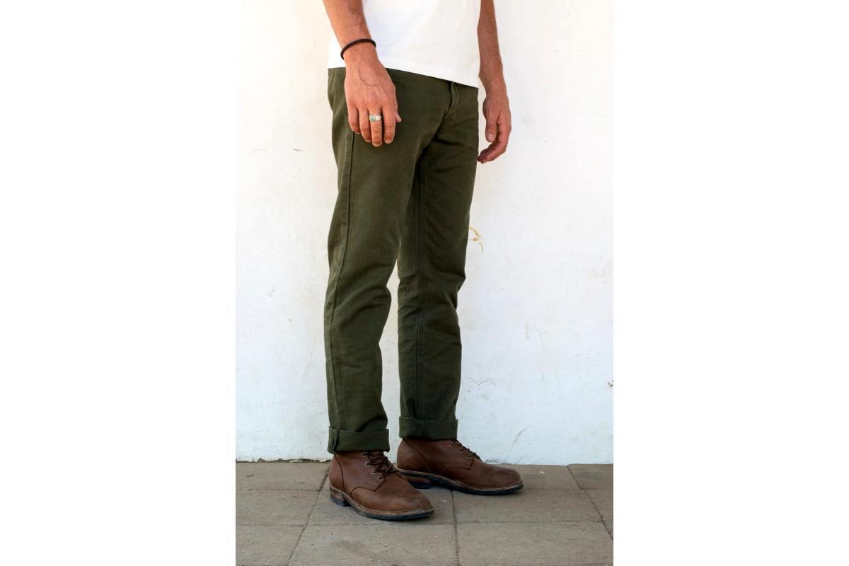 Workers Chino Slim Fit 14oz Slub Olive Product Image