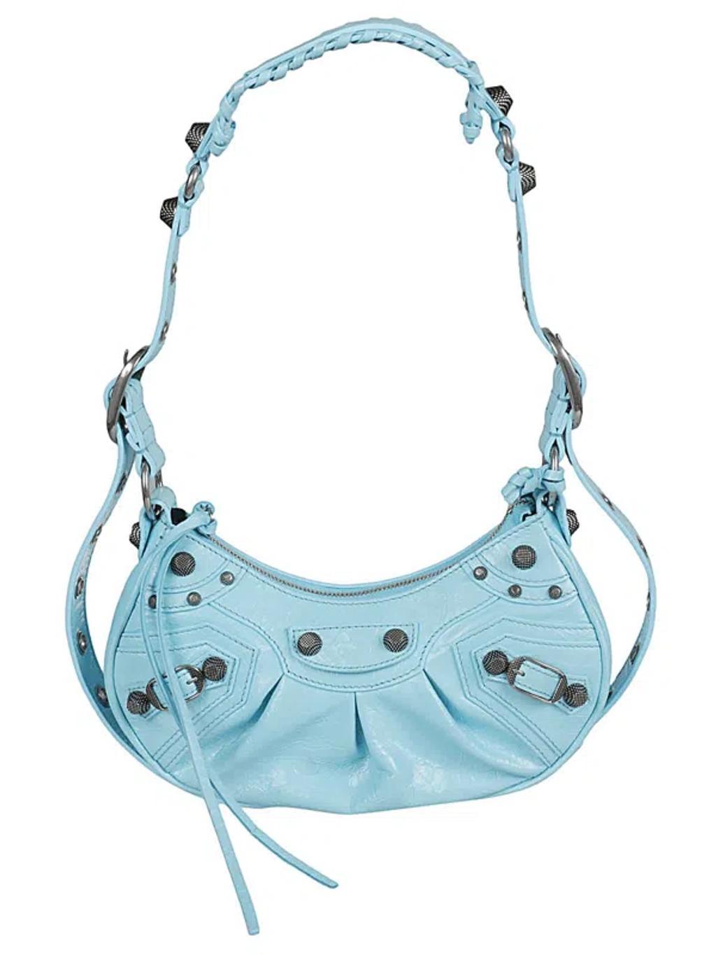 BALENCIAGA Turquoise Xs Le Cagole Shoulder Bag In Blue Product Image