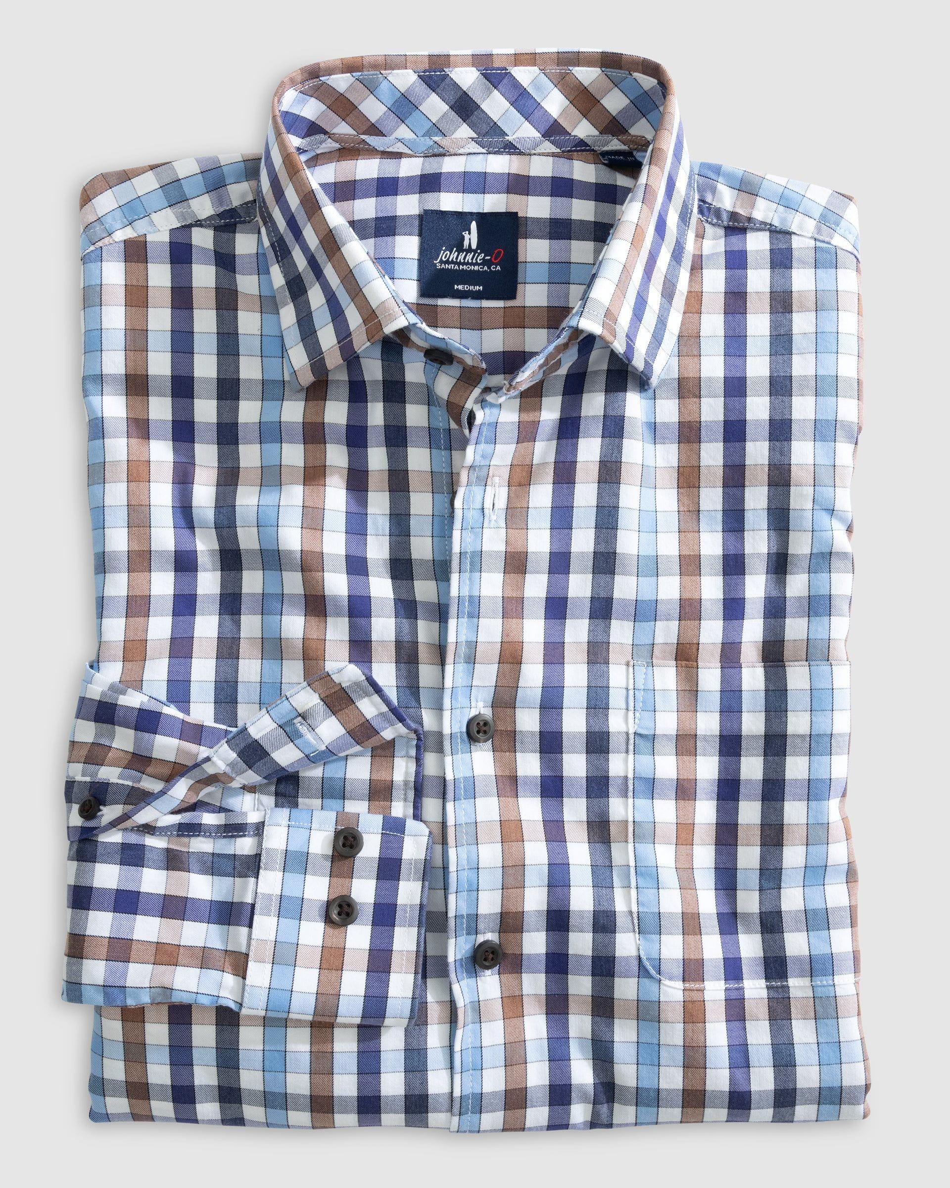 Tucked Cotton Blend Button Up Shirt - Dartmouth Male Product Image