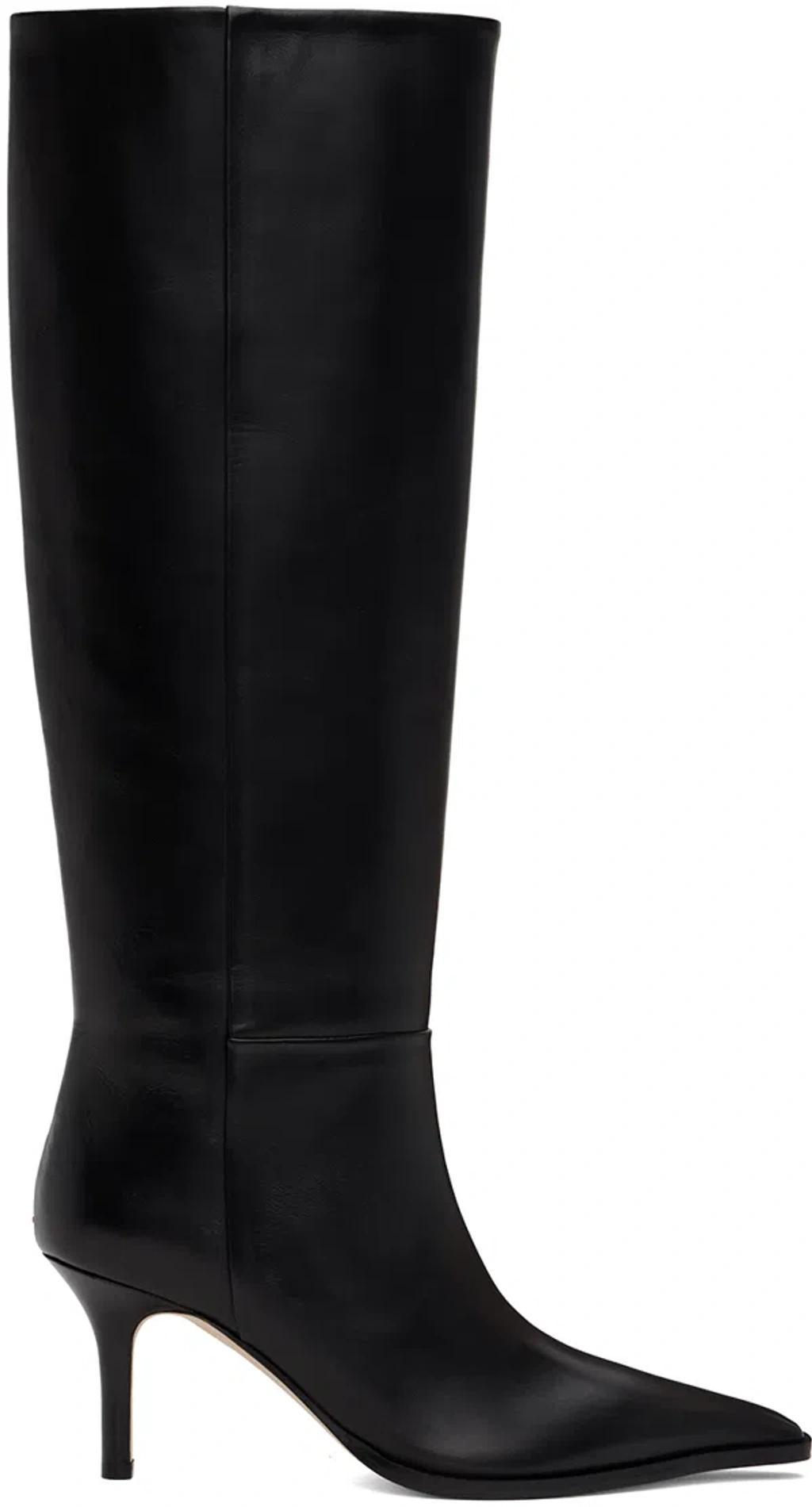 70mm Leather Boots In Black product image