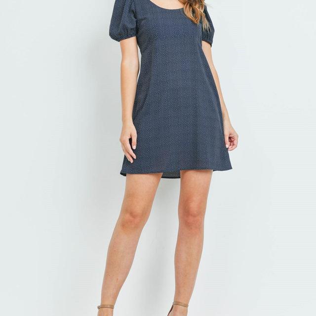 Navy Polka Dots Dress Product Image