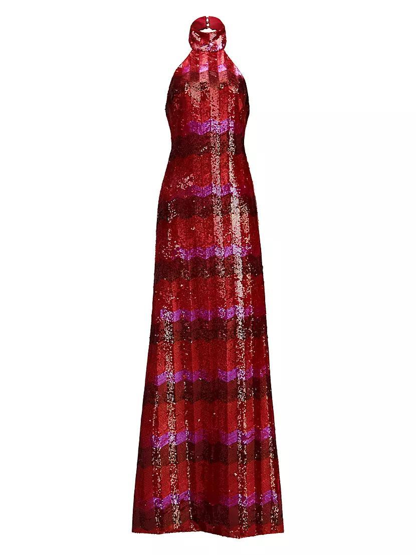 Eira Chevron Sequin Gown Product Image