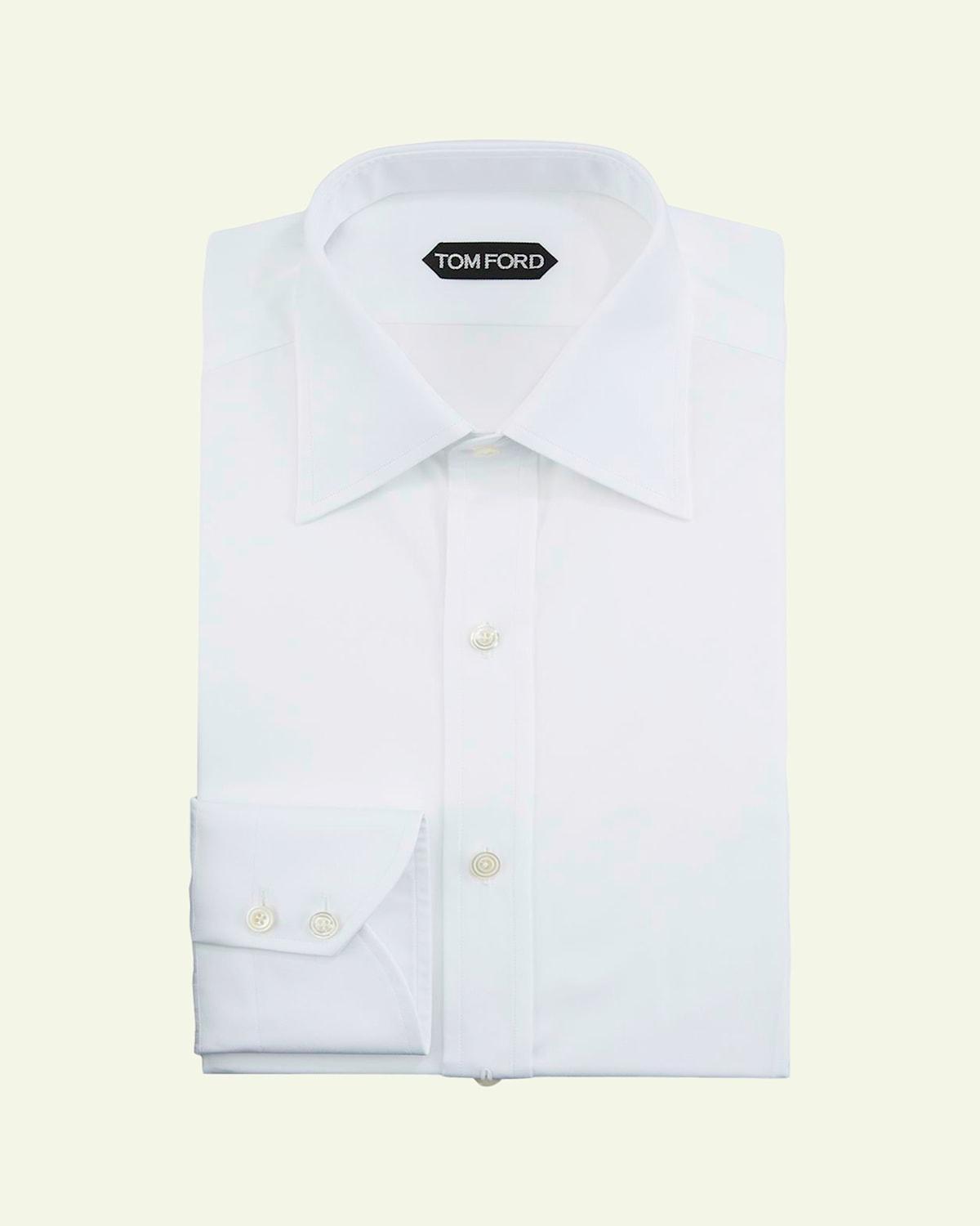 Mens Solid Poplin Dress Shirt Product Image