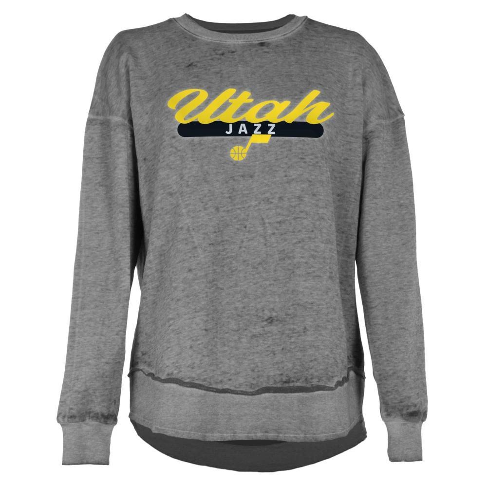 NBA Utah Jazz Womens Burnout Crew Neck Fleece Sweatshirt Product Image